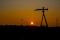 Sun rise over the River Tyne and Weather Vane