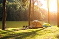 Sun rise at Pang-ung, Pine forest in Thailand,