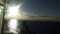 Sun rise sea voyage trip Royalty Free Stock Photo