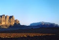 Sun Rise at Wadi Rum Royalty Free Stock Photo