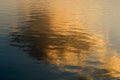 The Dead Sea at dawn and the first ray of sun that rises over the Jordanian mountains. Royalty Free Stock Photo