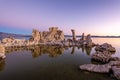 Sunrise from the South Tufa Area in Mono Lake. Royalty Free Stock Photo