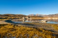 Sunrise from the South Tufa Area in Mono Lake. Royalty Free Stock Photo