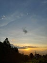 The sun rises in the sky east java Royalty Free Stock Photo