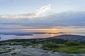 Sun rising over Gulf of Maine Royalty Free Stock Photo