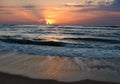 Sunrise over Atlantic Beach in North Carolina Royalty Free Stock Photo