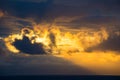 Sun rising over Inside Passage, Alaska