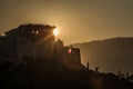 Sun rising over Acropolis Royalty Free Stock Photo