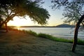 Sun rising over the Playa Blanca beach in Papagayo, Costa Rica