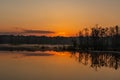 The Sun Rising over the Swamps of South Carolina Royalty Free Stock Photo