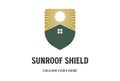 Sun Roof House Shield for Protect or Protection Logo Design