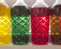 colored plastic bottles Royalty Free Stock Photo