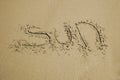 Sun in sand