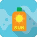 sun screen lotion. Vector illustration decorative design