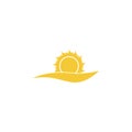 Sun, sea, cloud icon - vector. Simple element illustration summer concept. Sun, sea, cloud icon - vector. Summer concept vector Royalty Free Stock Photo