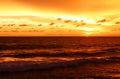 Sun in the sea horizon Royalty Free Stock Photo