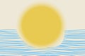 Sun and sea logo Royalty Free Stock Photo