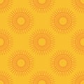 Sun seamless pattern, sunshine abstract background, summer illustration design