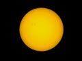 Sun with sunspots seen with telescope