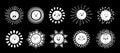 Sun set childish emoji summer emoticons vector Royalty Free Stock Photo