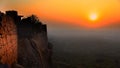 Sun set from Golconda fort in Hyderabad