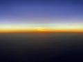 The gradient sky at 35000feet Royalty Free Stock Photo