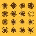 The sun set of 16 icon. Sunrise and sunshine, weather, sun symbol Royalty Free Stock Photo