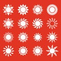 The sun set of 16 icon. Sunrise and sunshine, weather, sun symbol Royalty Free Stock Photo