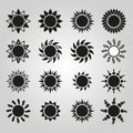 The sun set of 16 icon. Sunrise and sunshine, weather symbol Royalty Free Stock Photo