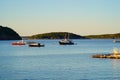 The sun set landscape of Bar Harbor Royalty Free Stock Photo