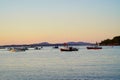 The sun set landscape of Bar Harbor Royalty Free Stock Photo