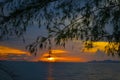 Sun set at one of the post popular island in thailand Royalty Free Stock Photo