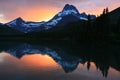 Swift Current Lake at Sunset Glacier National Park Royalty Free Stock Photo