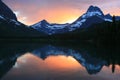 Swift Current Lake at Sunset Glacier National Park Royalty Free Stock Photo