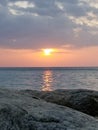 Sun set sea Royalty Free Stock Photo