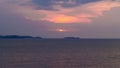 Sun set of the sea at pattya, Thailand Royalty Free Stock Photo