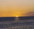 Sun set in the sea Royalty Free Stock Photo