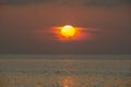 Sun set sky over the sea. Beautiful Thailand, Phuket. Royalty Free Stock Photo