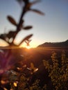 Sun set view    pithoragarh uttarakhand Royalty Free Stock Photo