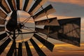 Antique Windmill and Sunset Royalty Free Stock Photo