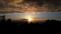 Sunset clouds ocean Royalty Free Stock Photo