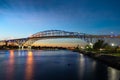 Blue Water Bridge at sunset Royalty Free Stock Photo