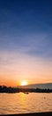 The sun sets in North Paser Penajam Royalty Free Stock Photo