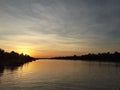 The sun sets over the barito river