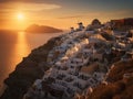 Glorious Sunset Over Santorini\'s Caldera