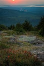 Sun Sets Over Cadillac Mountain Royalty Free Stock Photo