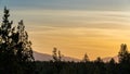 The Sun Sets Over the Cascades in Bend Central Oregon Royalty Free Stock Photo