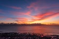 Beautiful sunset over the Birling Gap Royalty Free Stock Photo