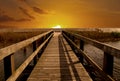 Sunset over Currituck Sound Royalty Free Stock Photo
