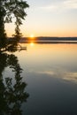 Sunset by Lake Royalty Free Stock Photo
